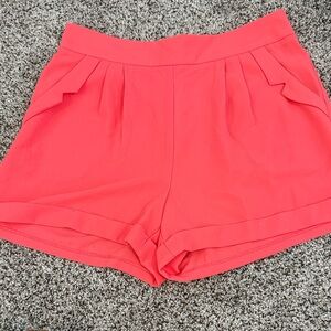 Skies Are Blue High Waist Coral Shorts